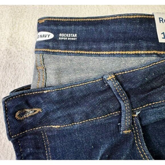 NEW Old Navy Rockstar Super Skinny Jeans 16 Short Womens Denim Stretch Blue - Picture 3 of 7